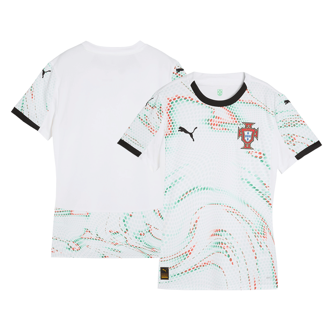 Camiseta de fútbol visitante de Portugal para mujer 2025, blanca