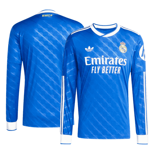 Camiseta de fútbol de la tercera equipación del Real Madrid 2025/26, manga larga (talla grande)