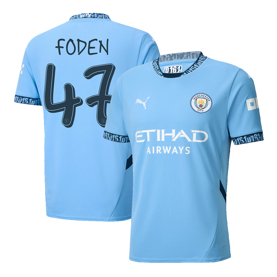 Camiseta de fútbol local del Manchester City FODEN #47 - UCL