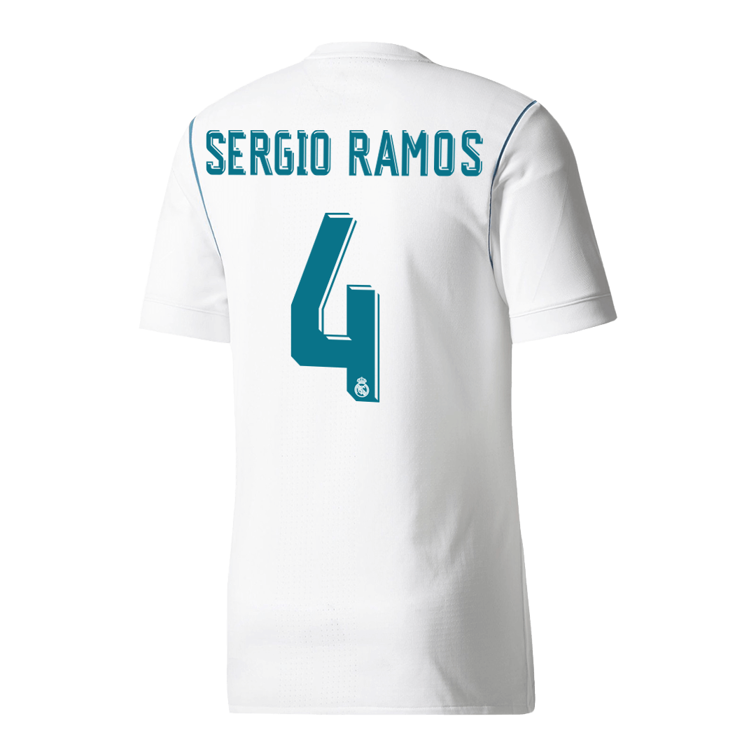 Camiseta de fútbol vintage del Real Madrid SERGIO RAMOS #4 Local 2017/18