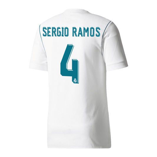 Camiseta de fútbol vintage del Real Madrid SERGIO RAMOS #4 Local 2017/18