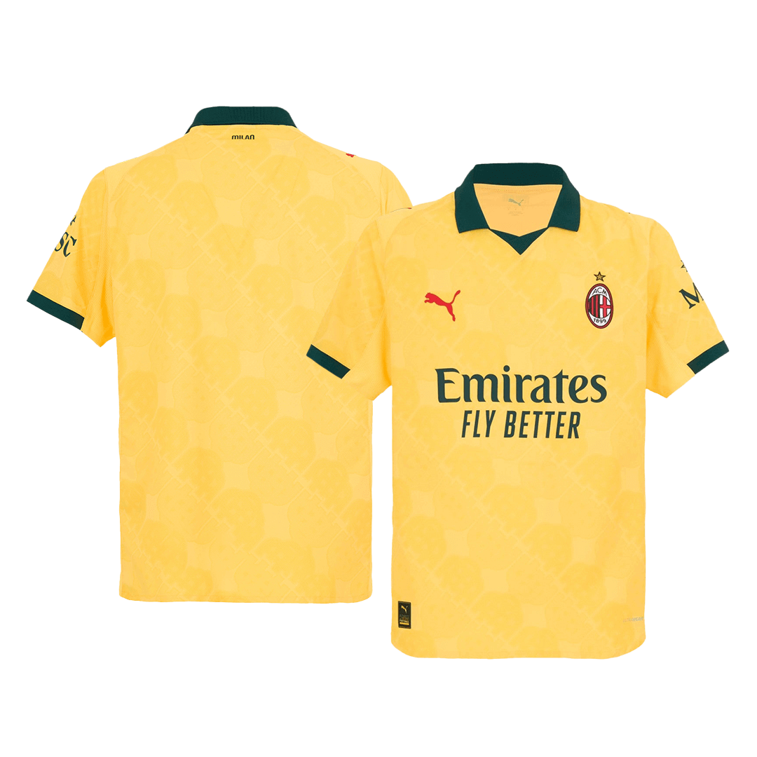 Camiseta de fútbol de visitante del AC Milan 2025/26, color amarillo