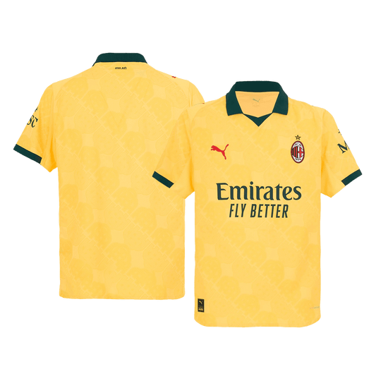 Camiseta de fútbol de visitante del AC Milan 2025/26, color amarillo