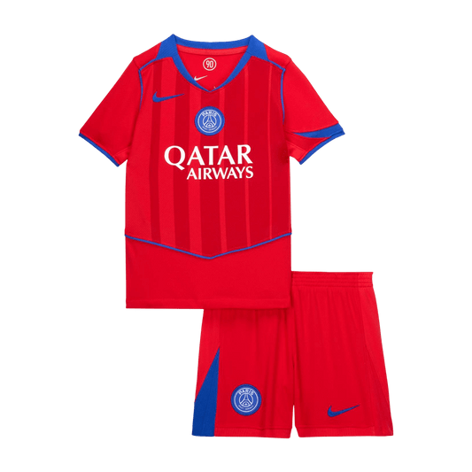 Camiseta de fútbol visitante del PSG para niños (camiseta y pantalón corto) 2025/26