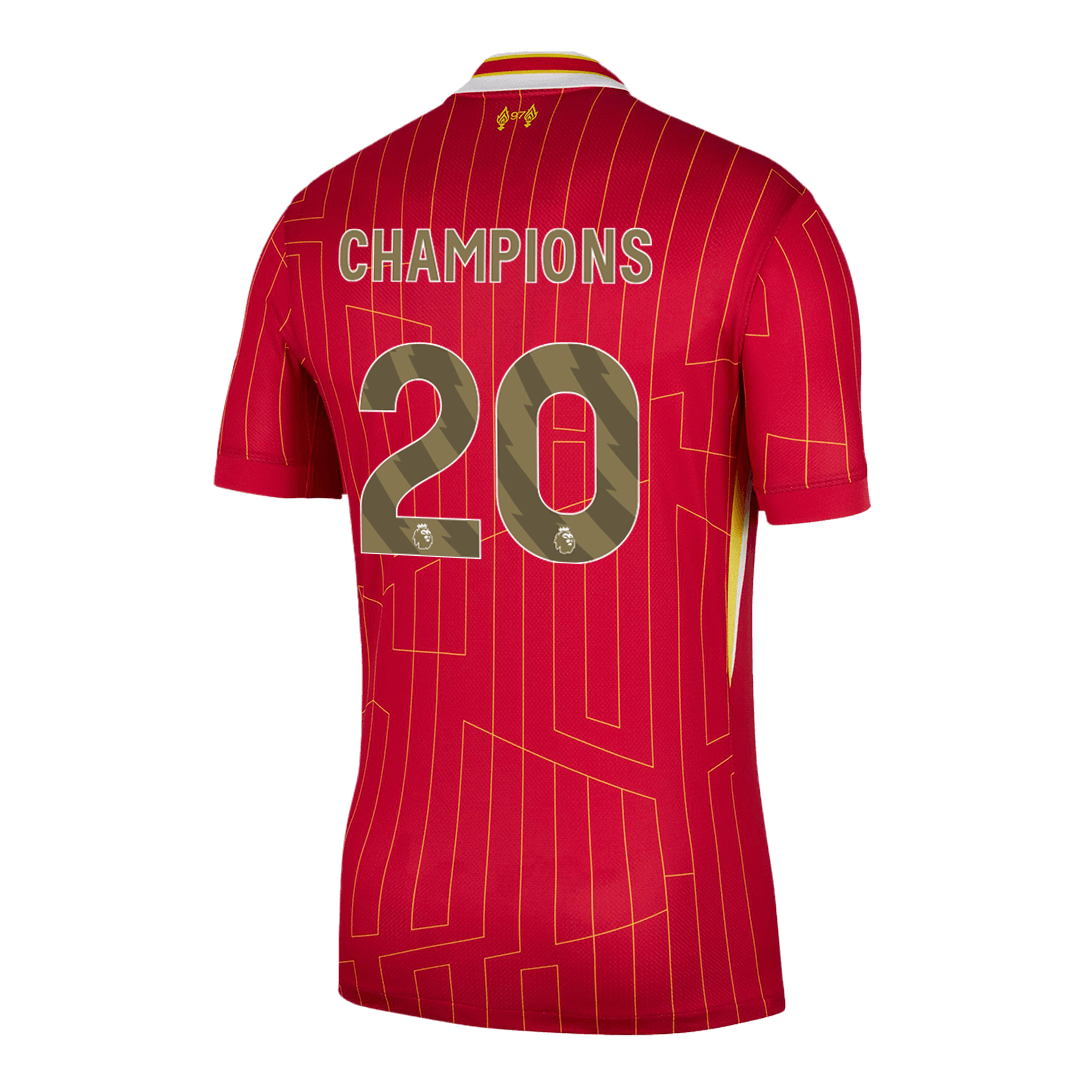 Camiseta de fútbol local del Liverpool #20 de los CAMPEONES 2024/25, roja