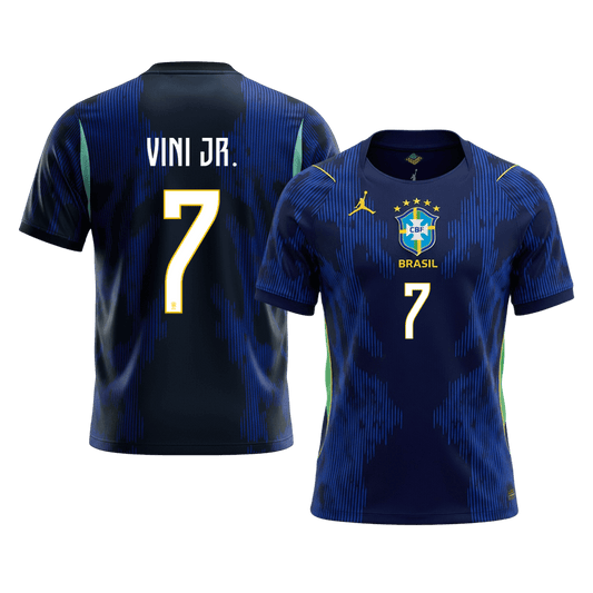 Camiseta de visitante de Brasil VINI JR para hombre, número 7, Copa del Mundo 2026