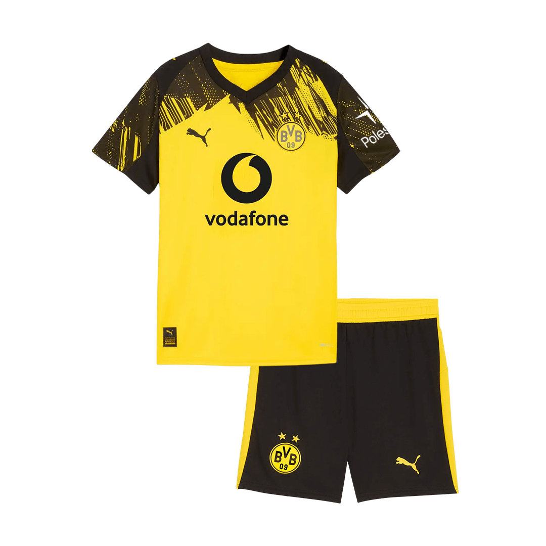 Kit de fútbol local del Borussia Dortmund para niño (camiseta y pantalón corto) 2025/26
