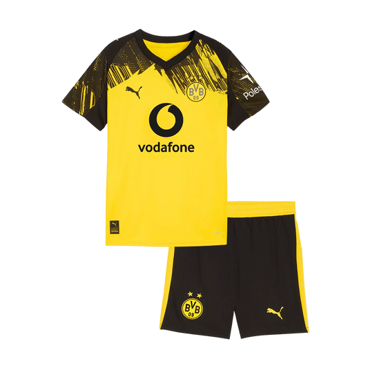 Kit de fútbol local del Borussia Dortmund para niño (camiseta y pantalón corto) 2025/26