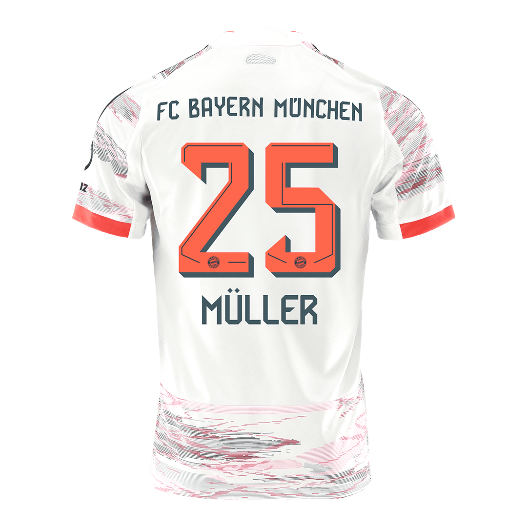 Camiseta de visitante del Bayern Múnich MÜLLER #25 2025/26, blanca
