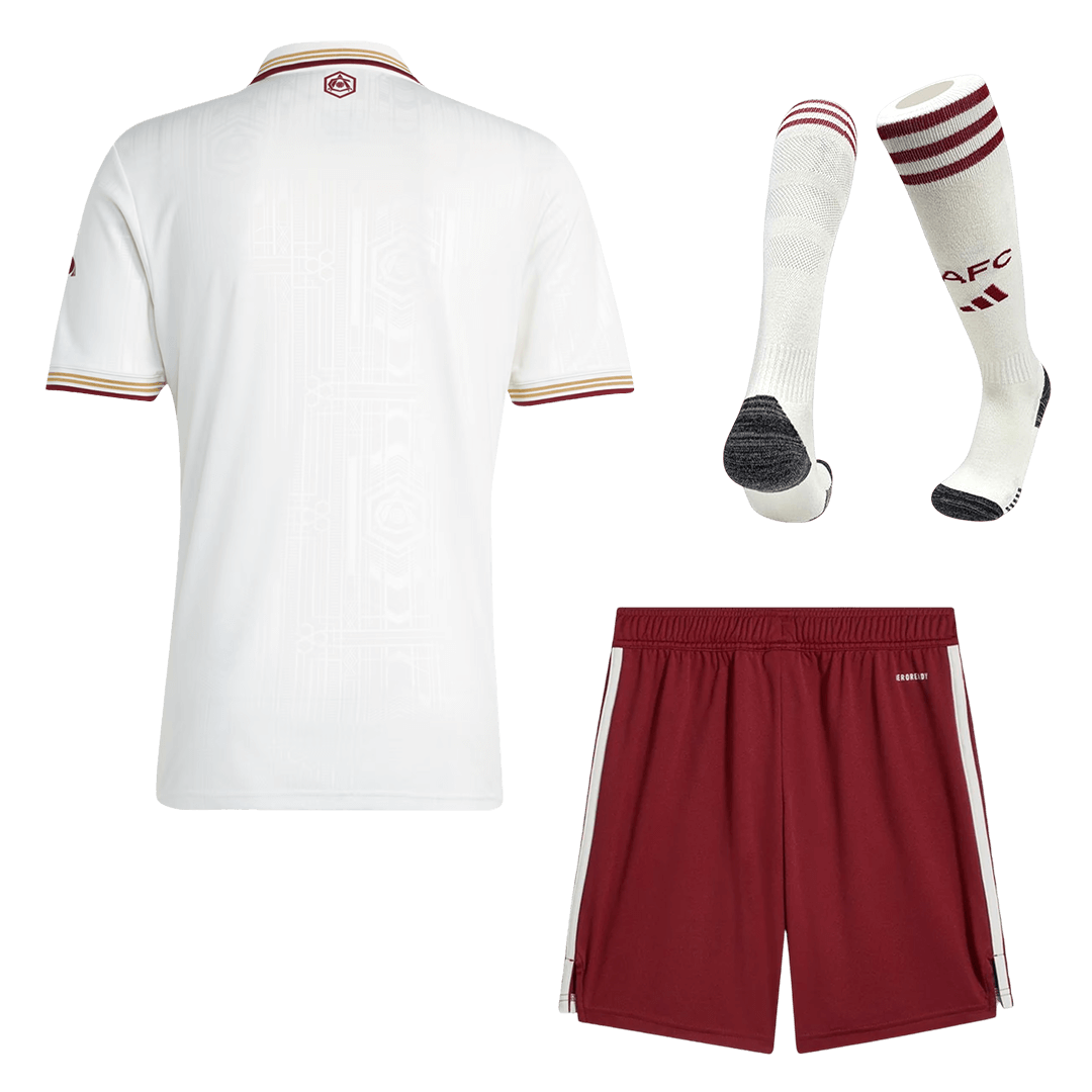 Kit de fútbol visitante del Arsenal (Kit, pantalón corto y medias) 2025/26