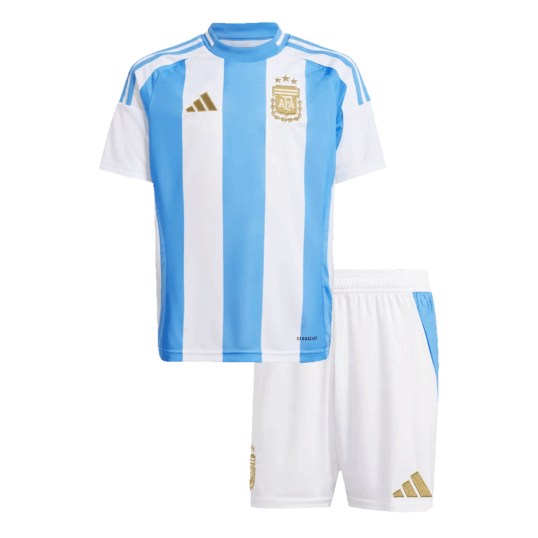 Kit de fútbol local de Argentina para niños (Kit y pantalón corto) Copa América 2024