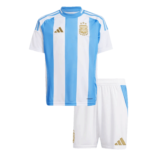 Kit de fútbol local de Argentina para niños (Kit y pantalón corto) Copa América 2024