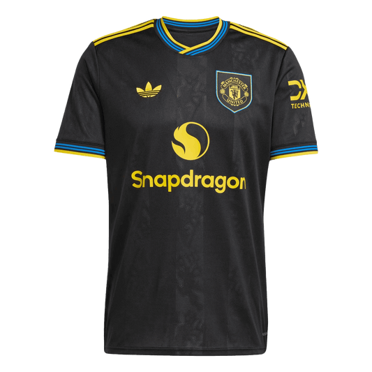 Camiseta de fútbol visitante del Manchester United 2025/26, negra