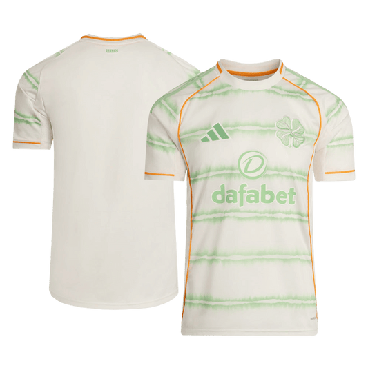 Camiseta de fútbol visitante del Celtic 2025/26, blanca, tercera equipación