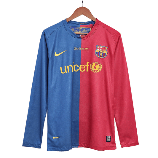 Camiseta retro de fútbol de manga larga del Barcelona 2008/09 - Final de la UCL