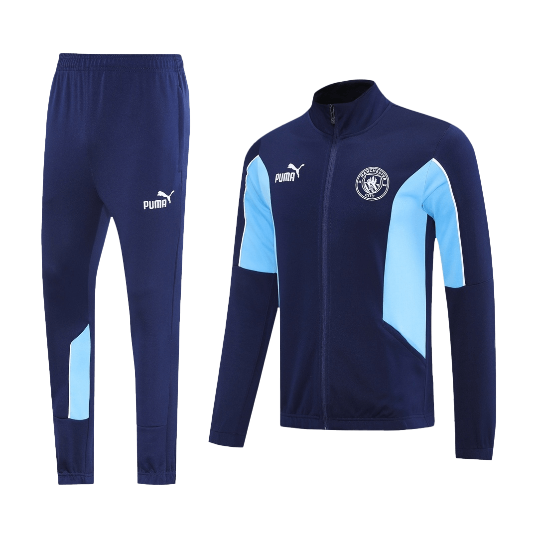 Chaqueta de entrenamiento del Manchester City 25/26 (Chaqueta + Pantalón), Azul Marino