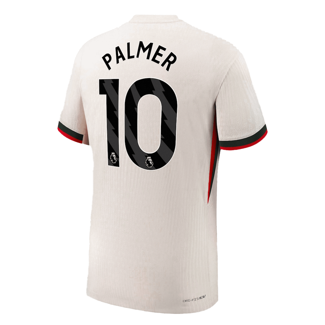 Camiseta de fútbol visitante auténtica PALMER #10 del Chelsea 2025/26, blanca