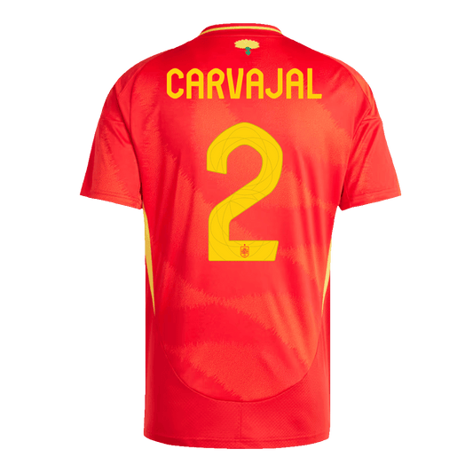 Camiseta de fútbol local de España CARVAJAL #2 Eurocopa 2024