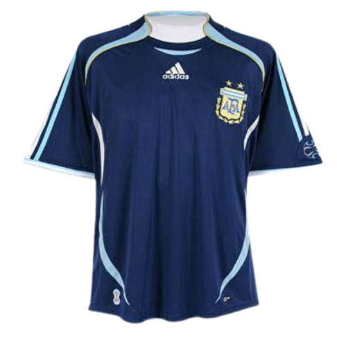 Camiseta retro de fútbol de visitante de Argentina 2006