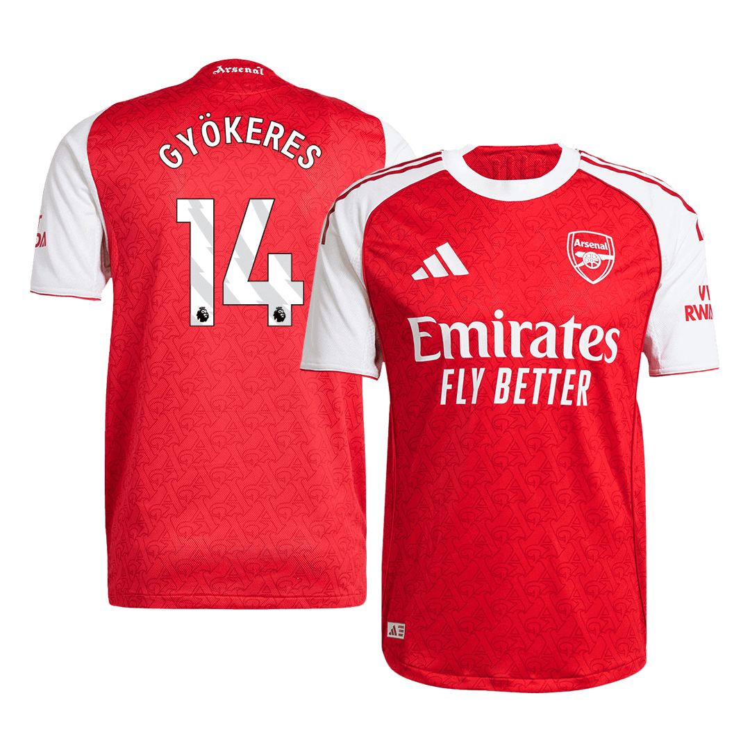 Auténtica camiseta de fútbol GYÖKERES #14 Arsenal Primera equipación 2025/26 Roja