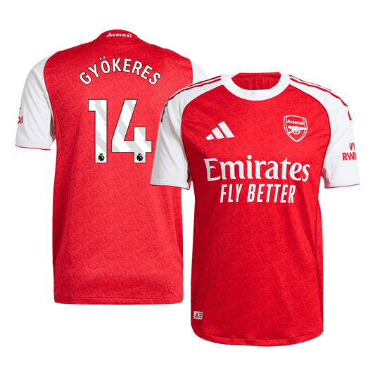 Auténtica camiseta de fútbol GYÖKERES #14 Arsenal Primera equipación 2025/26 Roja