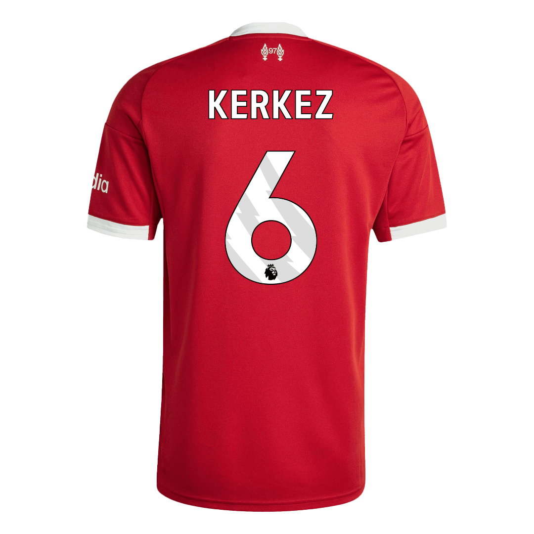 Camiseta de fútbol local del Liverpool KERKEZ #6 2025/26, roja