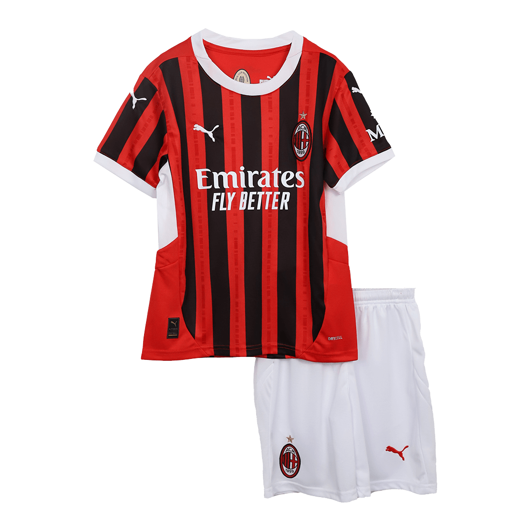 Kit de fútbol local del AC Milan para niño (Kit y pantalón corto) 2024/25