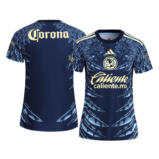 Camiseta de fútbol visitante del Club América para mujer 2025/26, azul marino