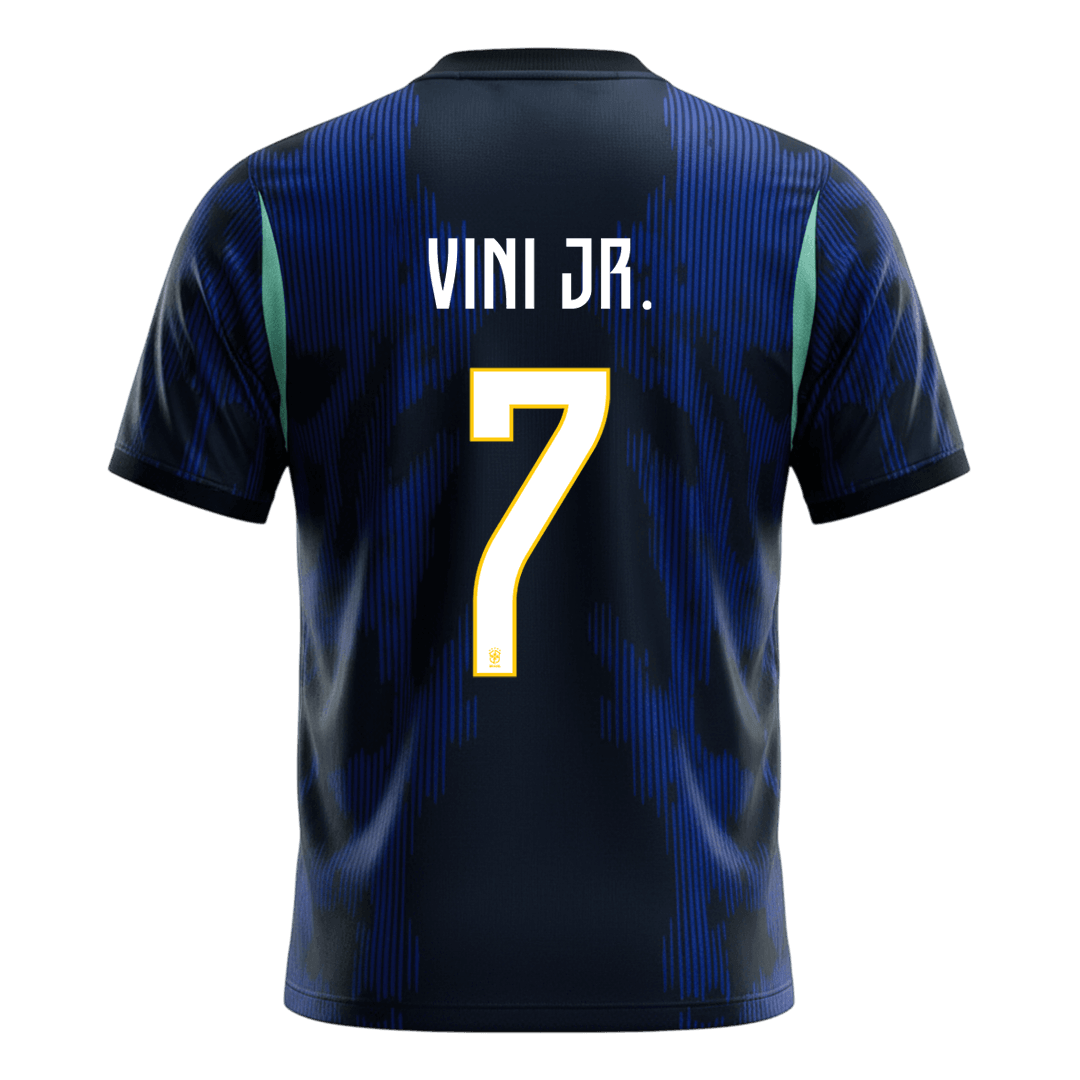 Camiseta de visitante de Brasil VINI JR para hombre, número 7, Copa del Mundo 2026