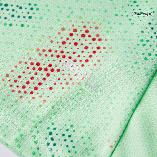 Camiseta de fútbol visitante de Portugal 2025 para hombre, verde - Eurocopa femenina