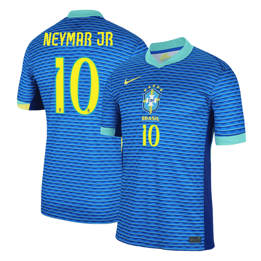 Camiseta de visitante de fútbol de Brasil #10 de NEYMAR JR 2024