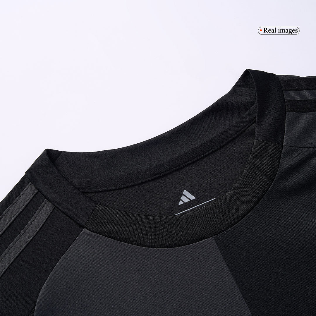 Kit de visitante del Inter Miami (camiseta y pantalón corto) 2025, negro y gris
