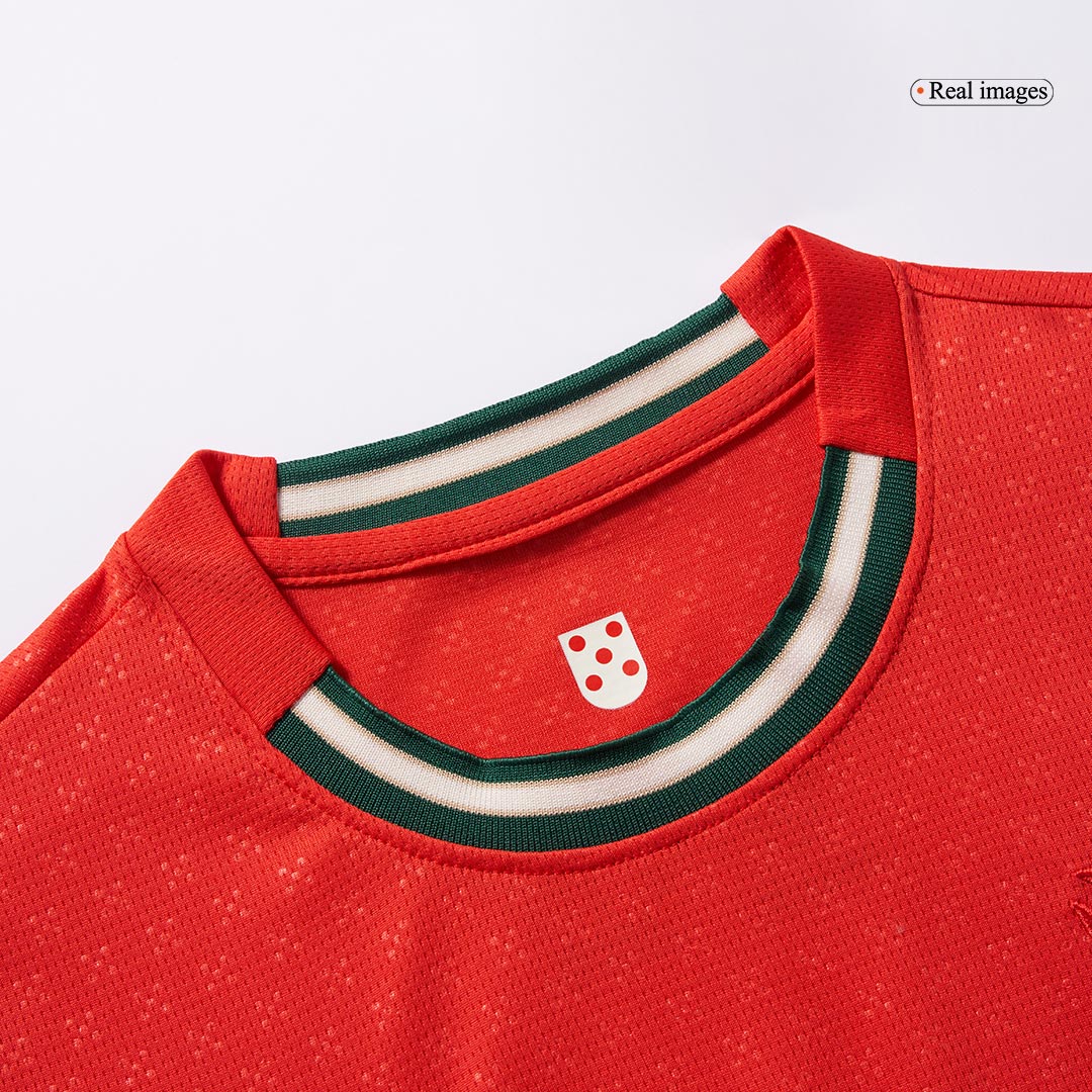 Kit de fútbol local de Portugal para niños (Kit y pantalón corto) 2025, color rojo