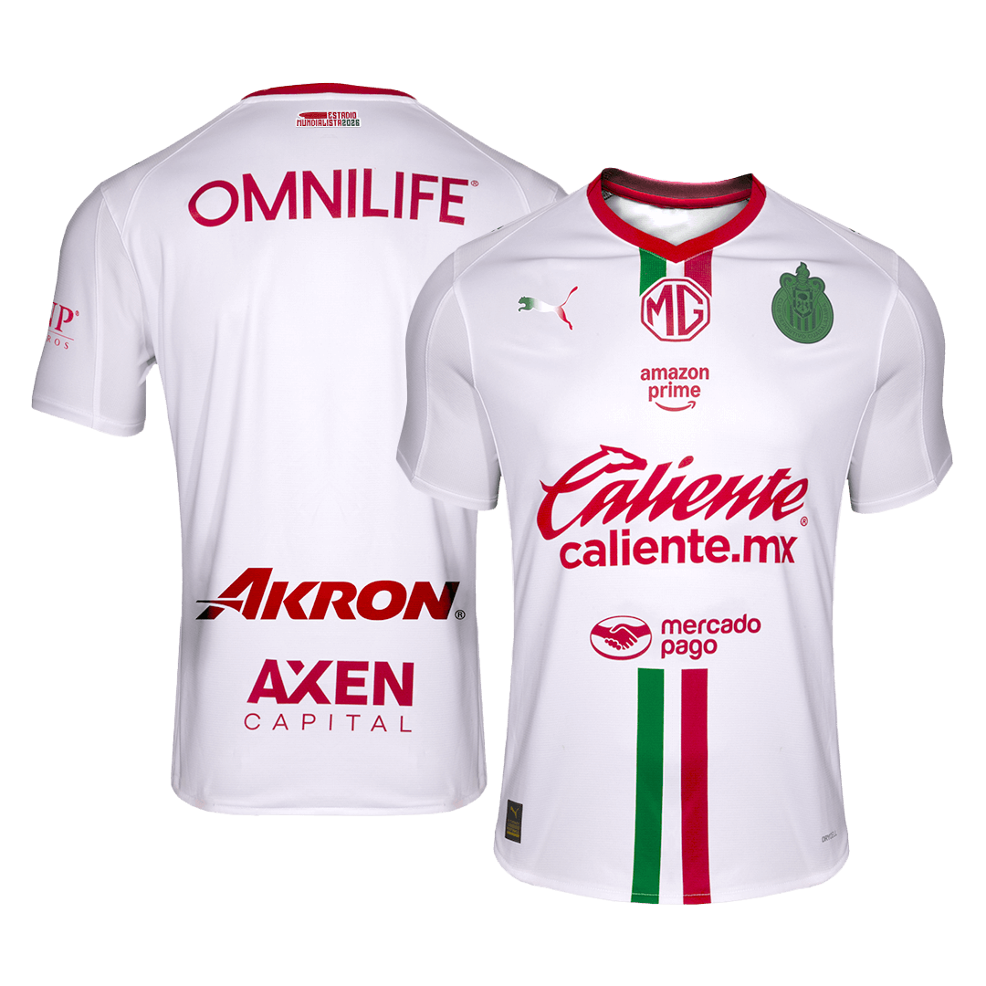 Camiseta de fútbol visitante de Chivas 2025/26 blanca