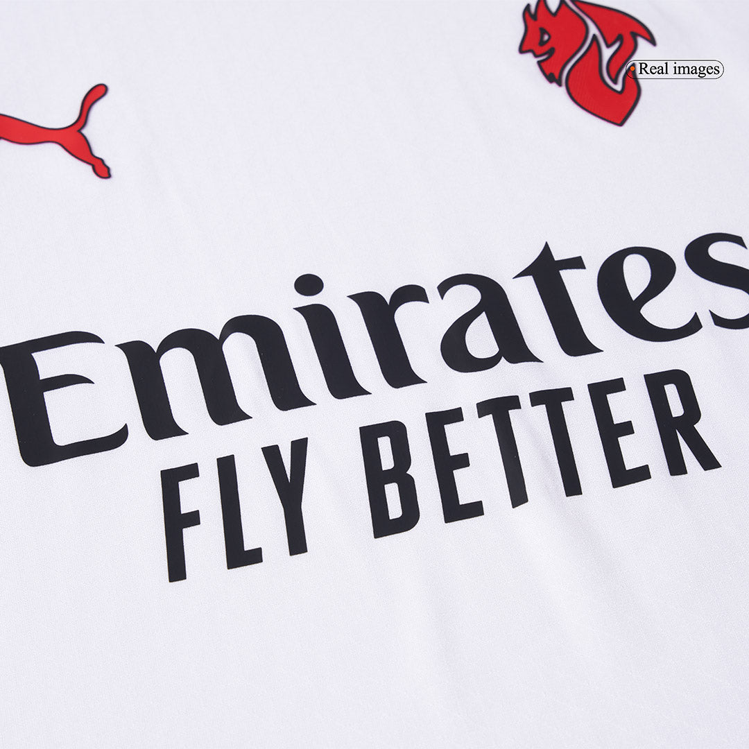 Camiseta de fútbol visitante auténtica del AC Milan 2025/26 blanca