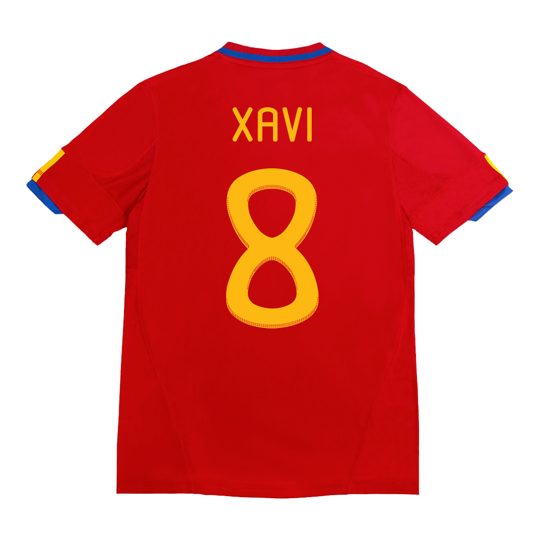 Camiseta retro de fútbol local de España XAVI #8 2010
