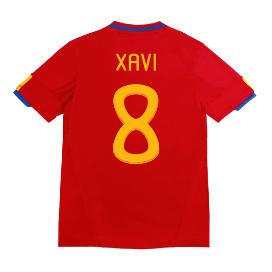 Camiseta retro de fútbol local de España XAVI #8 2010