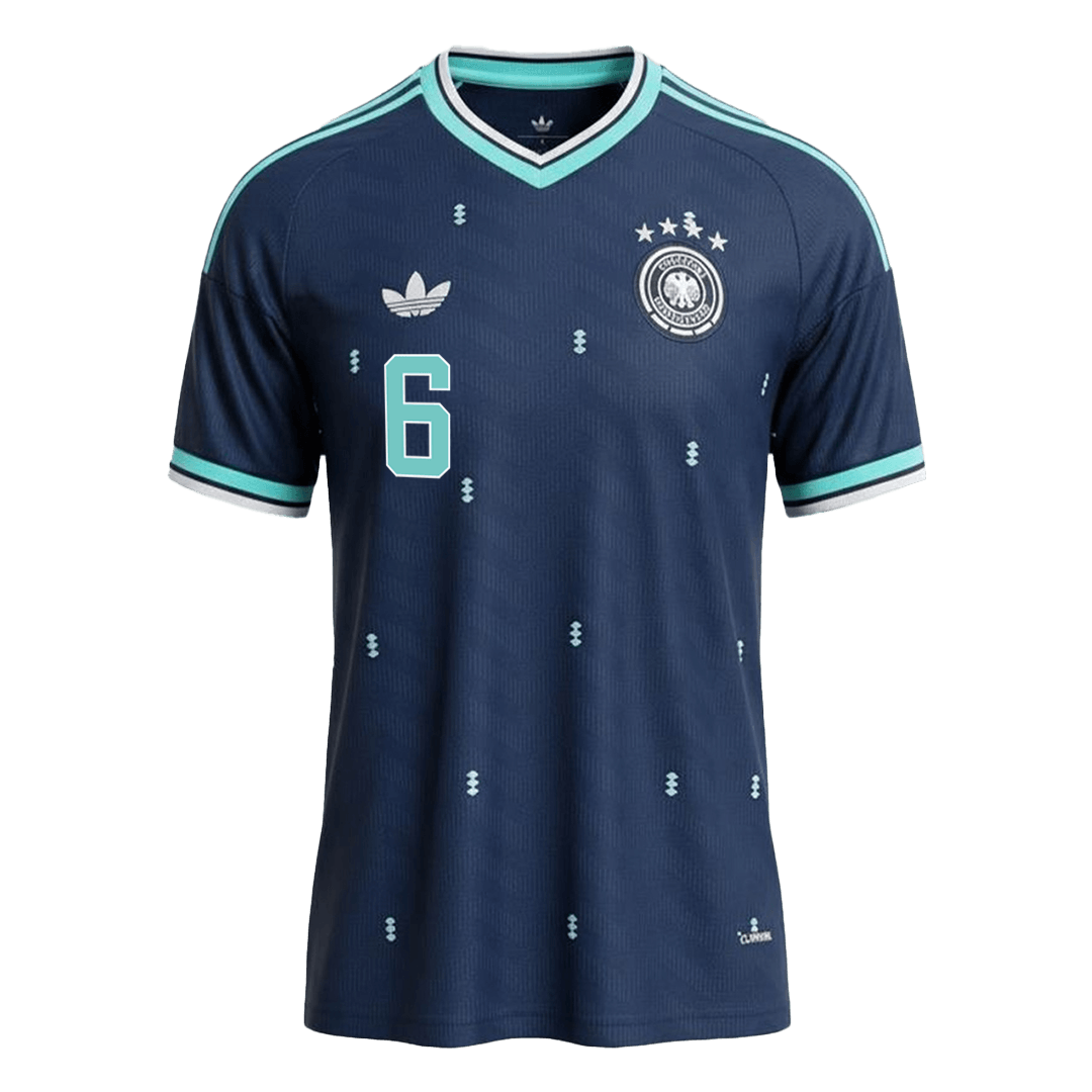 Camiseta de fútbol KIMMIC #6 Alemania, visitante, Copa Mundial 2026, azul marino
