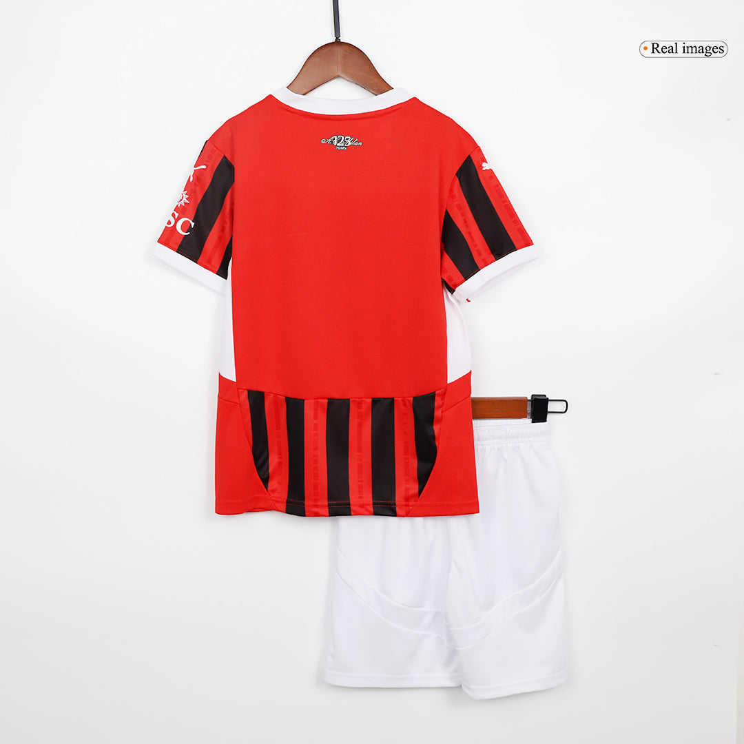 Kit de fútbol local del AC Milan para niño (Kit y pantalón corto) 2024/25
