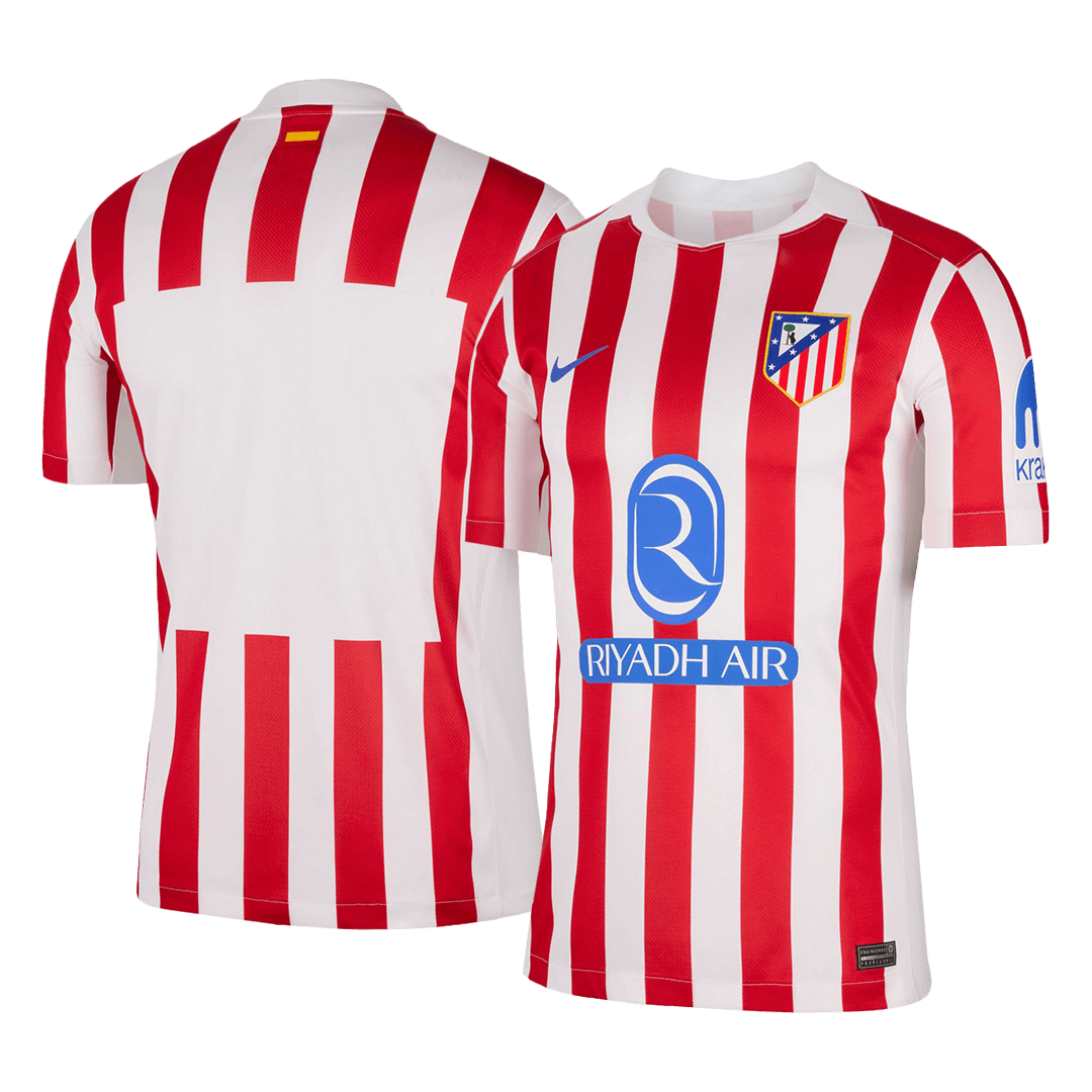 Camiseta de fútbol local del Atlético de Madrid 2025/26 roja y blanca