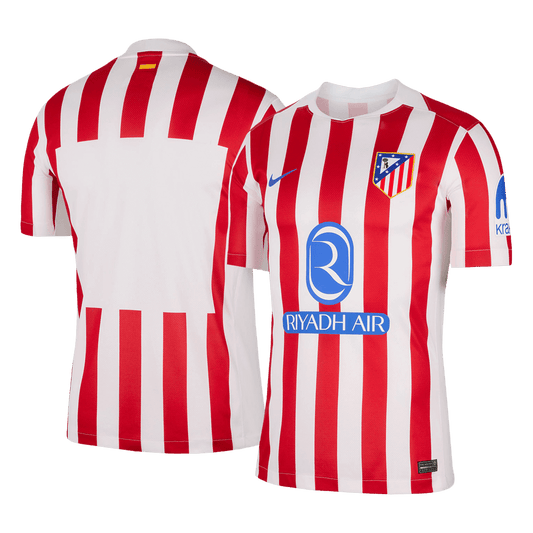 Camiseta de fútbol local del Atlético de Madrid 2025/26 roja y blanca