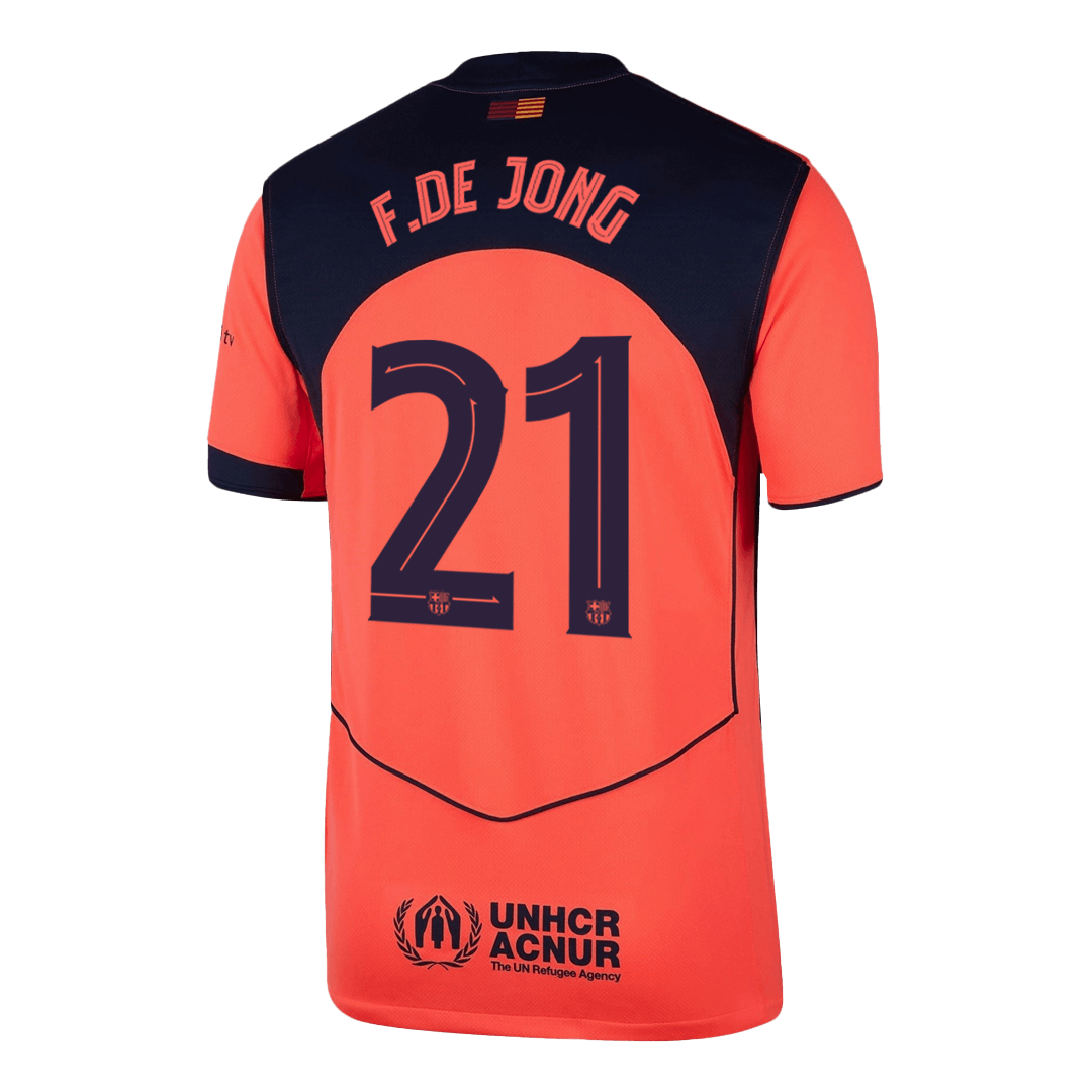 Camiseta de fútbol de visitante de F.DE JONG #21 del Barcelona 2025/26 (UCL)