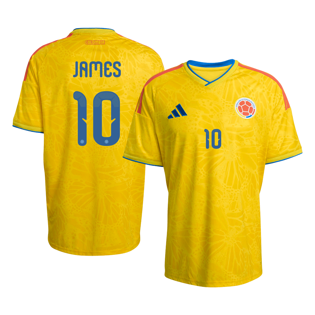 Camiseta de local de Colombia para hombre, JAMES #10, Copa Mundial 2026