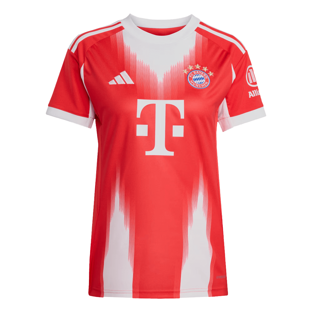 Camiseta de fútbol local del Bayern Múnich 2025/26 para mujer, roja