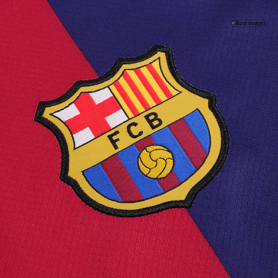Camiseta de fútbol local del Barcelona Lewandowski #9 2024/25 - Logotipo de Spotify sin texto