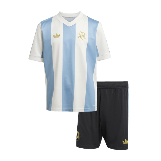 Kit de camiseta de fútbol de Argentina para niños (camiseta y pantalón corto) 2024 - 50.º aniversario