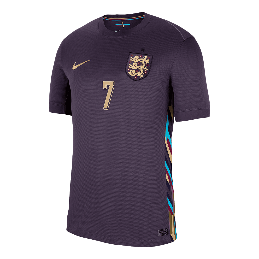 Camiseta de fútbol de visitante de Inglaterra SAKA #7 para la Eurocopa 2024