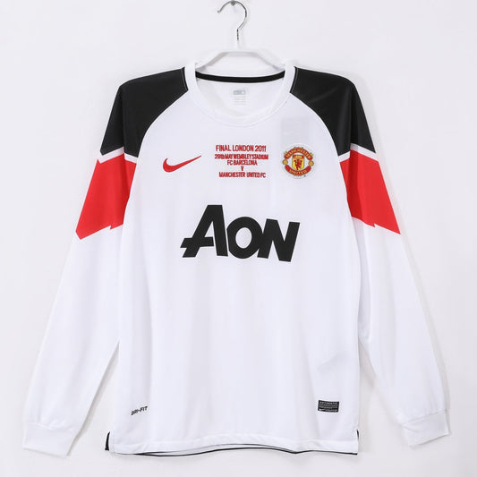 Camiseta retro de manga larga de visitante del Manchester United 2010-2011