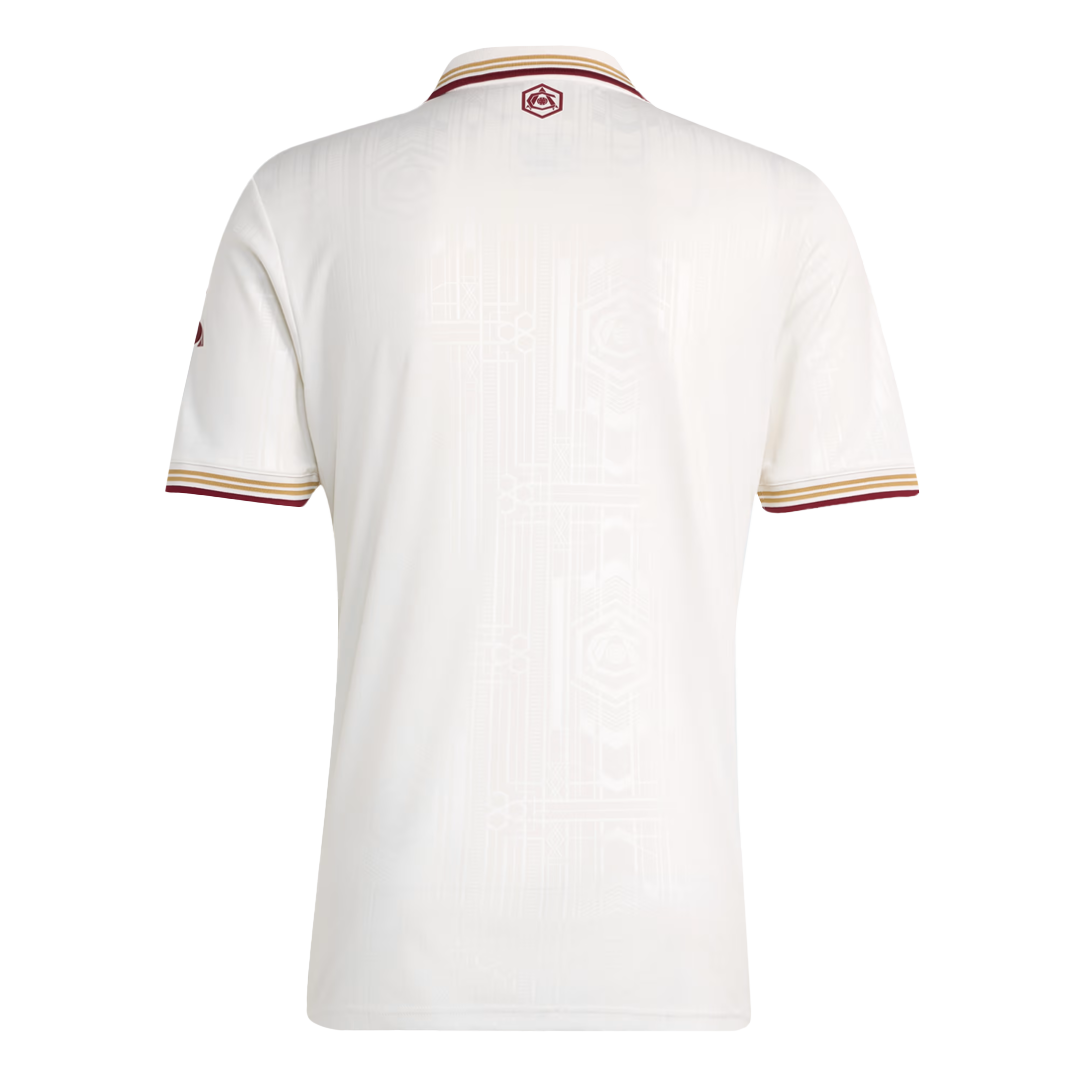 Camiseta de fútbol visitante del Arsenal 2025/26, blanca, tercera equipación