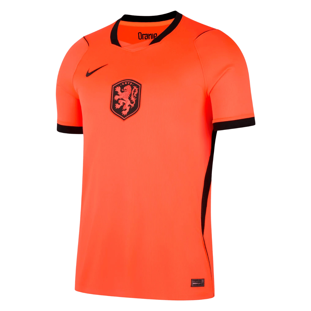 Camiseta de local de la selección de fútbol de los Países Bajos para el Mundial de 2026, color naranja.